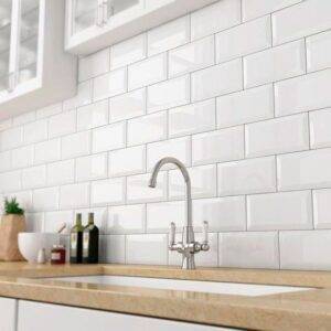 Revestimiento Blanco Bisel Brillo 10X20