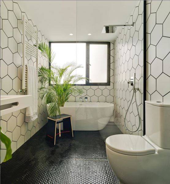 Porcelánico hexagonal Element Blanco 23X27