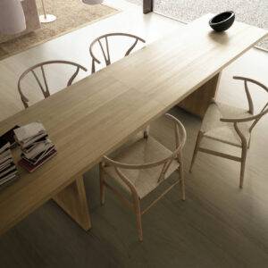 Pavimento porcelánico efecto madera Banak Beige 23X100 es una madera sencilla, con un nudo muy difuminado que asemeja al parquet pero con todas las ventajas del porcelánico.