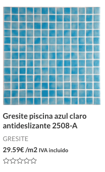 Gresite piscina azul claro antideslizante 2508-A