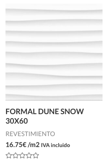 Uno de los mejores 5 azulejos blancos para cocinas, el formla dune snow.