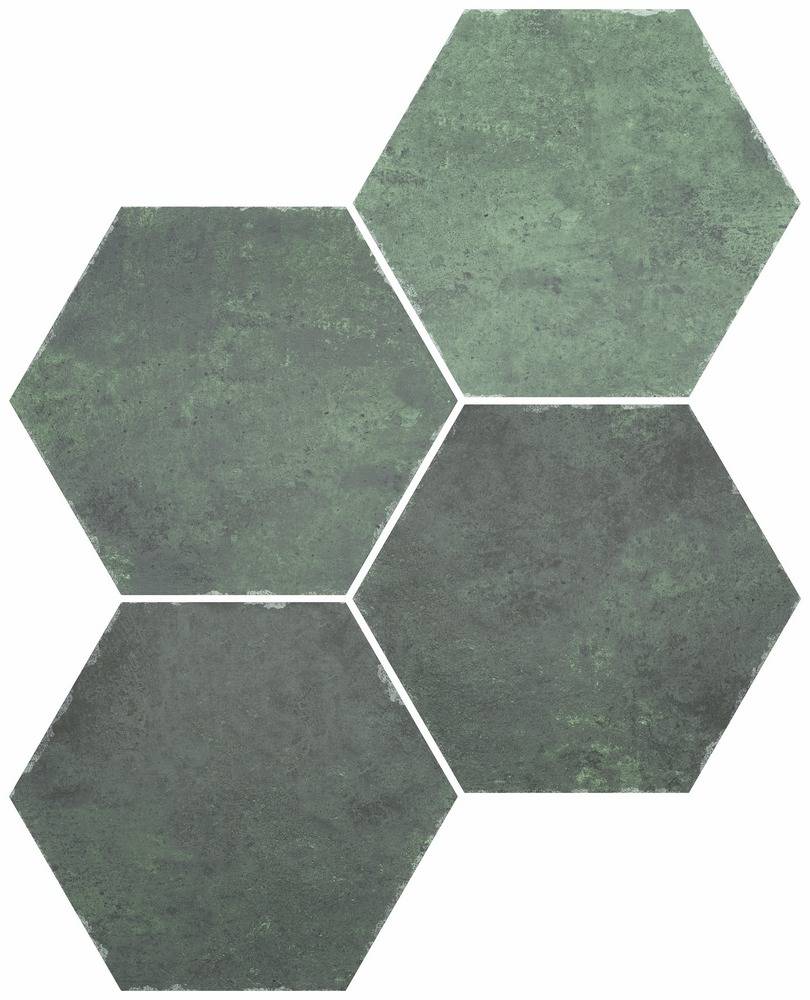 Porcelánico hexagonal Saona Esmeralda 23x27 - Imagen 2