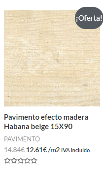 Lightker Pavimento efecto madera Habana Beige.