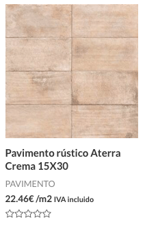 Sol rustique Aterra Crema.