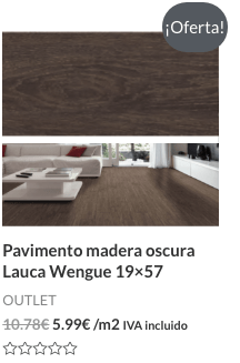 Lauca Wengue parquet en bois foncé.