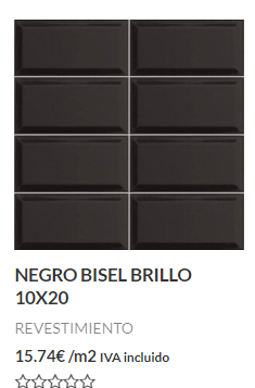 Negro Bisel Brillo.