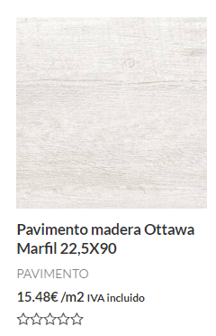Pavimento Madera Ottawa Marfil.