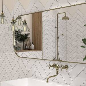 Revestimiento blanco liso brillo 10x30