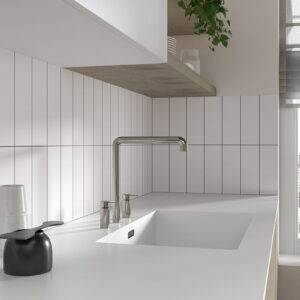 Revestimiento blanco liso mate 10x30