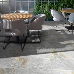 Porcelánico piedra antideslizante Ardesia Acero 30X60