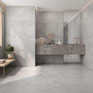 Porcelánico cemento Ziro Blanco 120x120