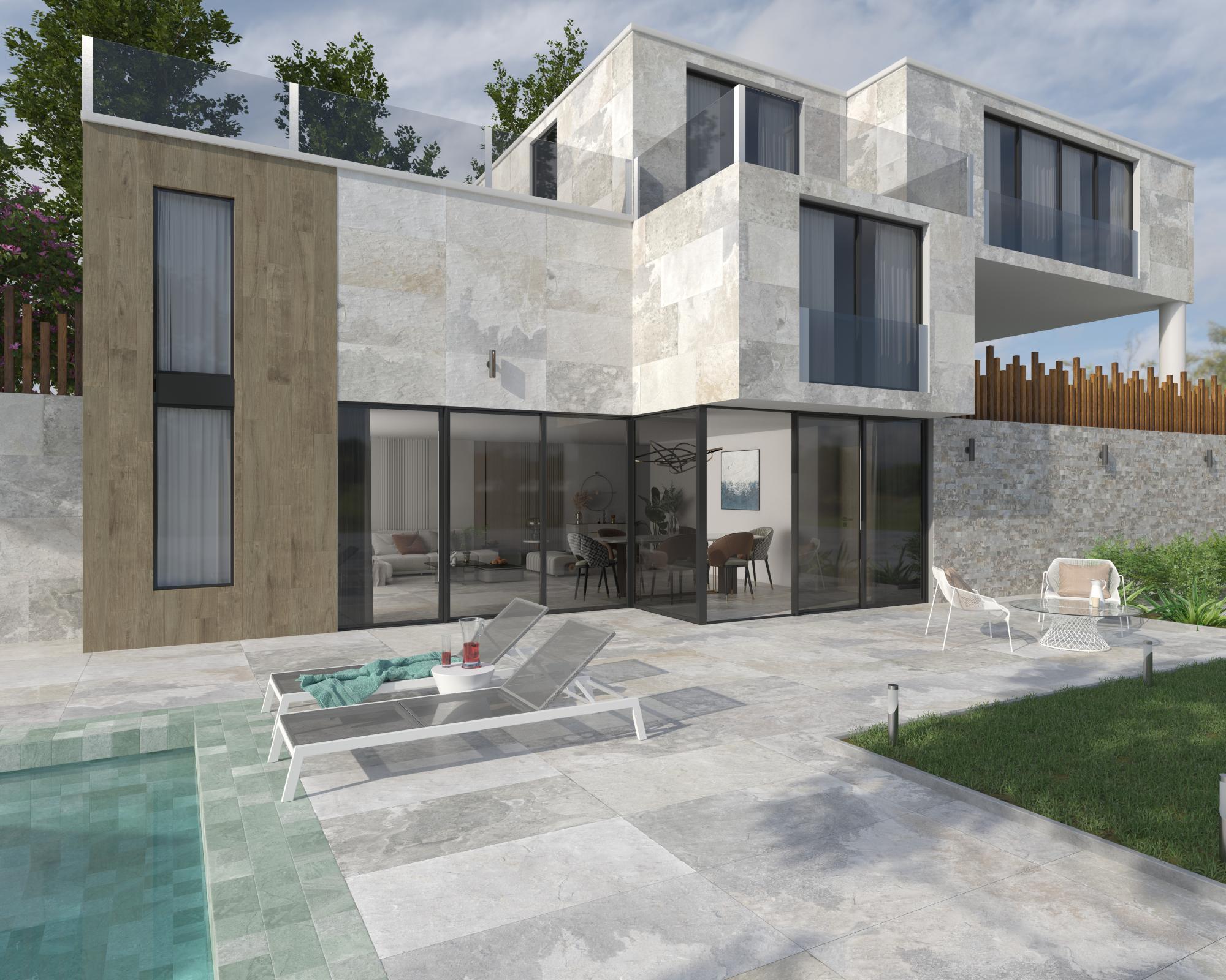 Porcelánico piedra antideslizante Ardesia Chiara 60x120