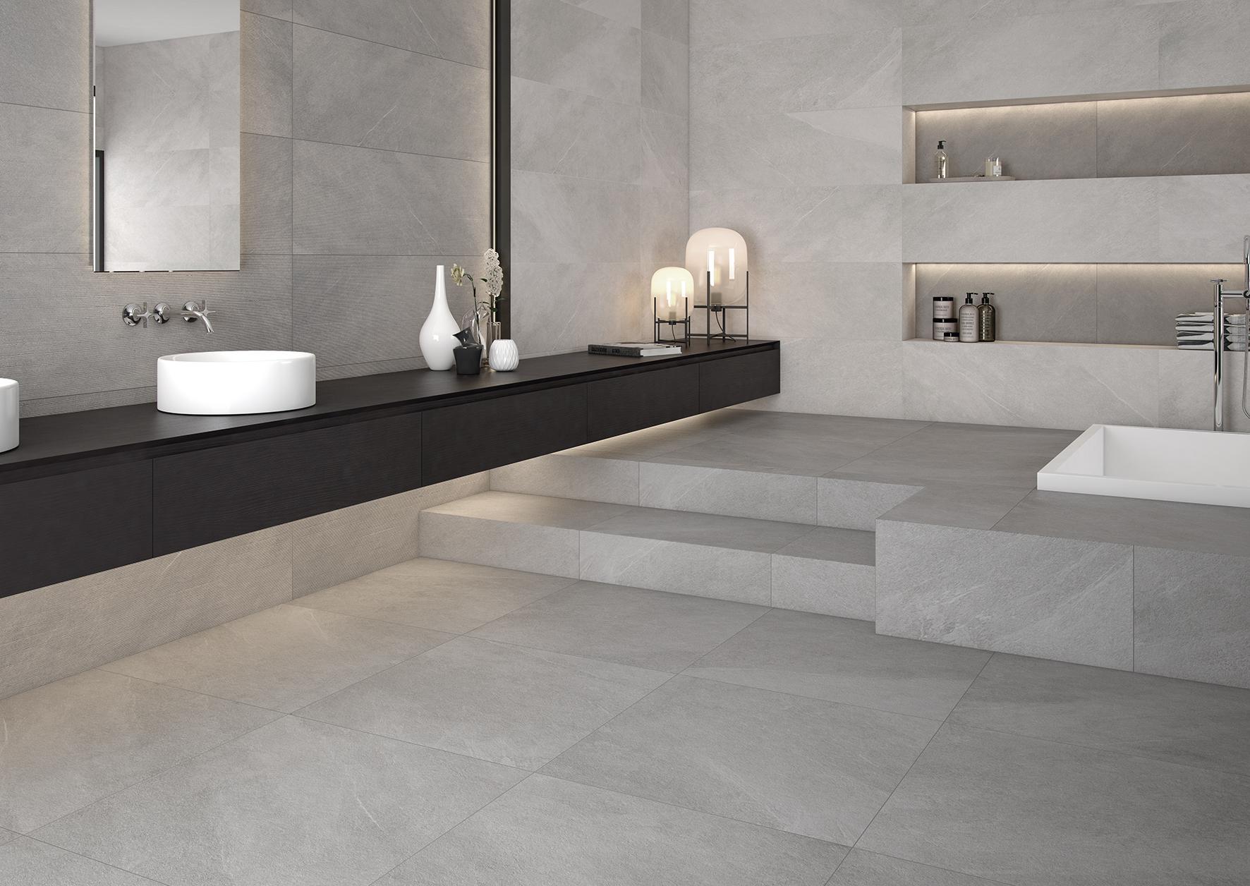 Revestimiento efecto piedra Khan Grey 40x120