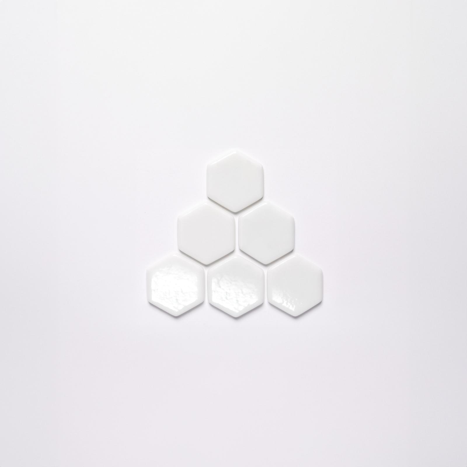 Gresite hexagonal decorativo blanco liso 2545-A - Imagen 3