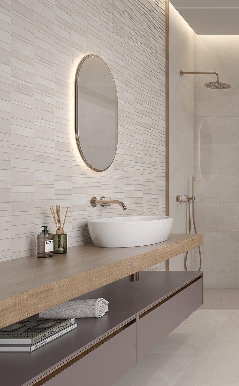 Revestimiento rectificado piedra Baltic Concept Cream 30x90