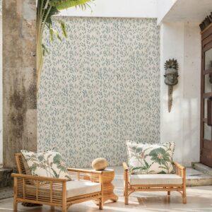 Suelo/Azulejo Porcelánico hidráulico floral Foglie Marina 25X25