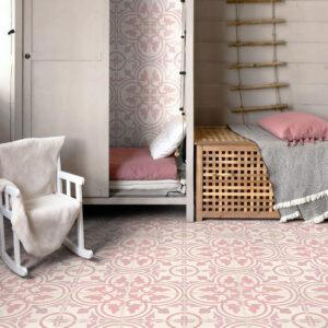 Suelo/Azulejo Porcelánico hidráulico Cadaqués Rosa 25x25