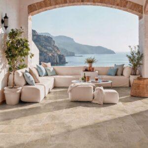 Suelo/Azulejo Porcelánico Modular Redstone Crema 100x100